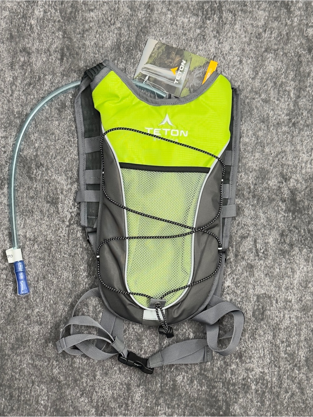 NWT TETON Hydration Pack in Neon Lime and Gray